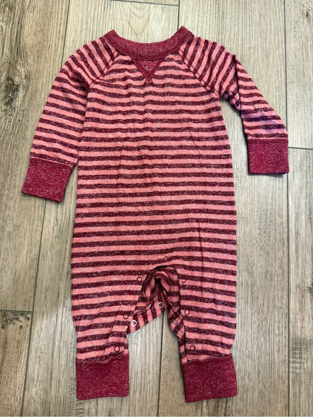 Striped footie - super soft!